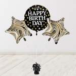 Helium Balloon Gift „Happy Birthday“ Sparkling Silver