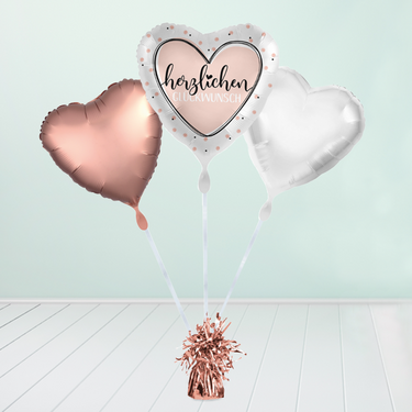 Helium Balloon Gift „Congratulations“ rose gold