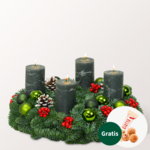 Adventskranz Green Santa (Ø 35 cm) mit Ferrero Giotto 3er