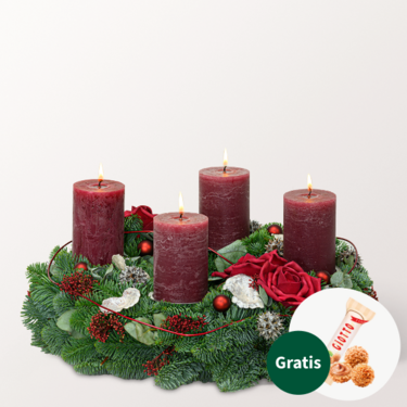 Adventskranz Glorious Christmas (Ø 35 cm) mit Ferrero Giotto 3er