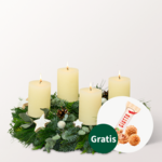 Adventskranz Shiny White (Ø 35 cm) mit Ferrero Giotto 3er