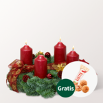 Adventskranz Red Glory (Ø 30 cm) mit Ferrero Giotto 3er