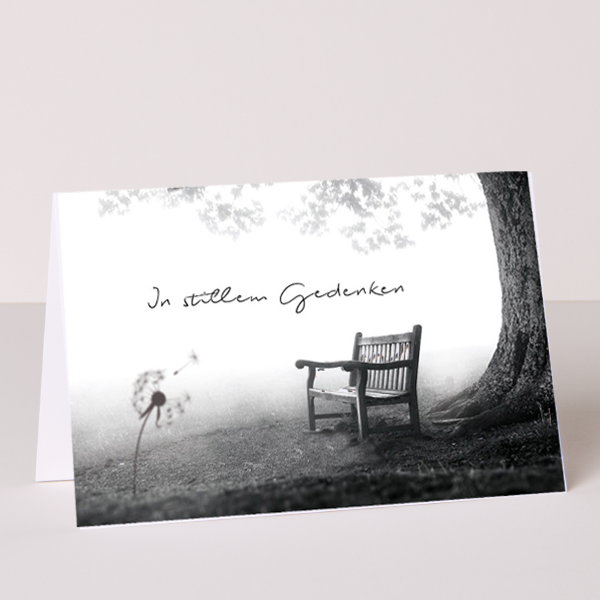 Greeting Card „In stillem Gedenken“ with printed envelope