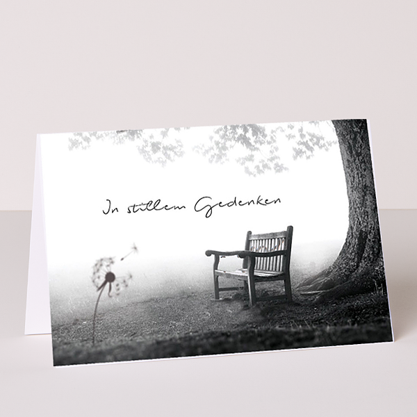 Motivkarte „In stillem Gedenken“ mit bedrucktem Kuvert