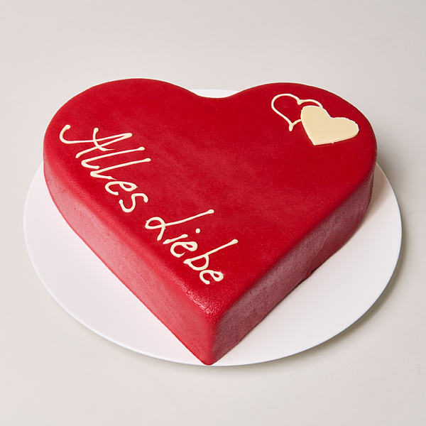 Confectioners' heart cake „Alles Liebe“