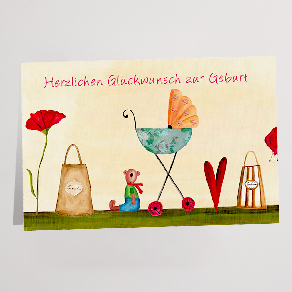 Greeting card Congratulations on the birth