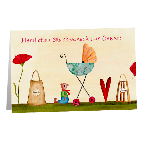 Greeting Card „Herzlichen Glückwunsch zur Geburt“