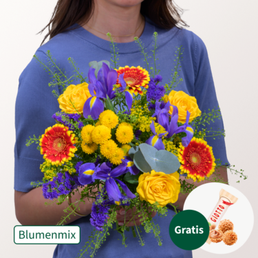 Blumenmix Frühlingsgedicht mit Ferrero Giotto 3er