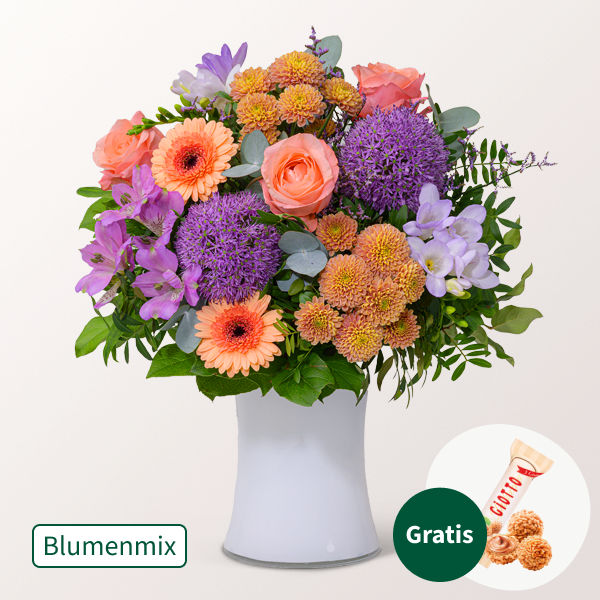 Blumenmix Blütenglück mit Ferrero Giotto 3er