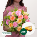 Blumenmix Samtweich mit 2 Ferrero Rocher