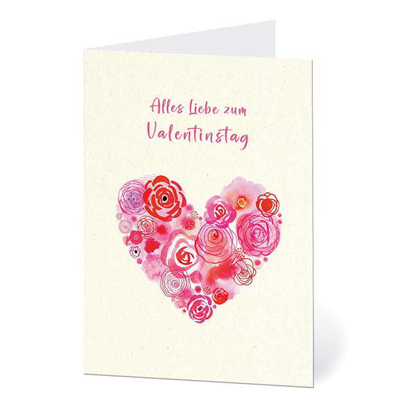 Motivkarte „Alles Liebe zum Valentinstag“