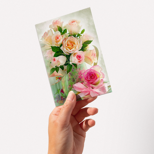 Greeting Card white roses