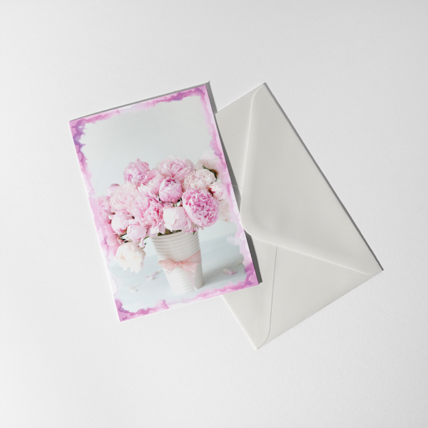 Greeting Card Peony Flower