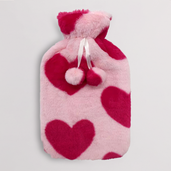 Hot Water Bottle with Hearts