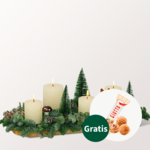 Adventsgesteck Wonderland mit Ferrero Giotto 3er