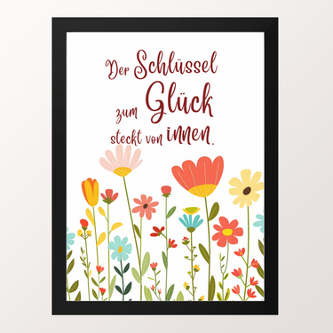 Framed picture "Der Schlüssel zum Glück"