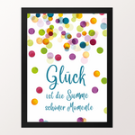 Framed picture "Glück ist die Summe"