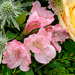 Flower Bouquet Winterkind with vase & 2 Ferrero Rocher