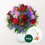 Flower Bouquet Winterlicht with vase & 3 Ferrero Giotto