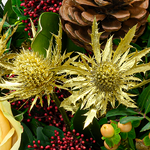 Blumenstrauß Goldglöckchen mit Vase & 2 Ferrero Rocher