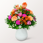 Flower Bouquet Peachy Christmas with vase & 2 Ferrero Rocher