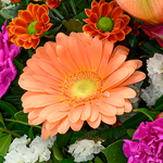 Flower Bouquet Peachy Christmas with vase & 2 Ferrero Rocher