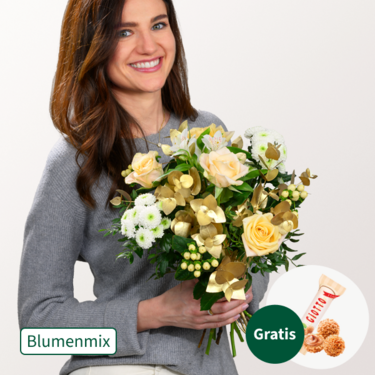 Blumenmix Sterntaler mit Ferrero Giotto 3er