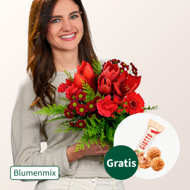 Blumen Mix Winterblüten mit Ferrero Giotto 3er