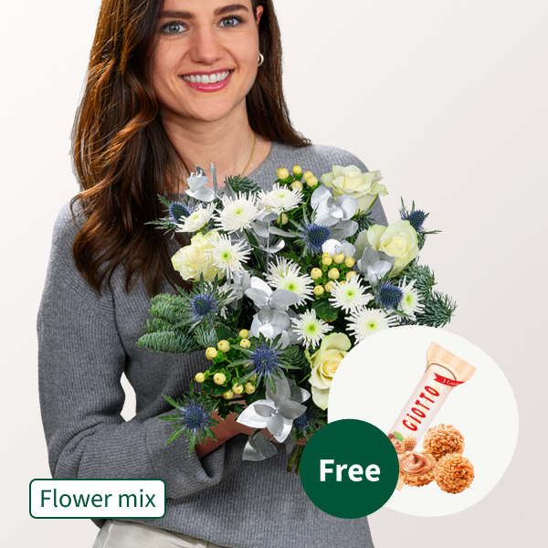 Flower Mix Shiny Winter with 3 Ferrero Giotto