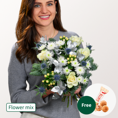 Flower Mix Shiny Winter with 3 Ferrero Giotto