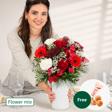 Flower Mix Winterflirt with 3 Ferrero Giotto