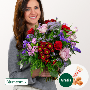 Blumenmix Lebensfreude mit Ferrero Giotto 3er