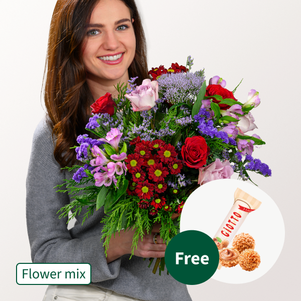 Flower Mix Lebensfreude with 3 Ferrero Giotto