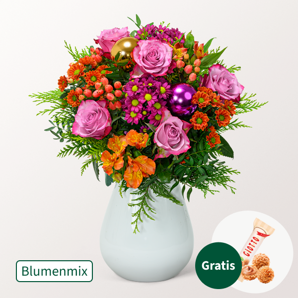 Blumenmix Winterballade mit Ferrero Giotto 3er