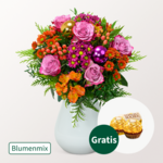 Blumenmix Winterballade mit 2 Ferrero Rocher