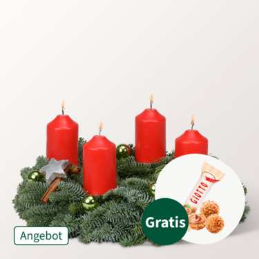 Adventskranz Winterlicht (Ø 30 cm) mit Ferrero Giotto 3er