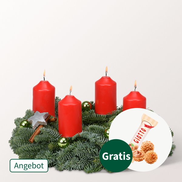 Adventskranz Winterlicht (Ø 30 cm) mit Ferrero Giotto 3er