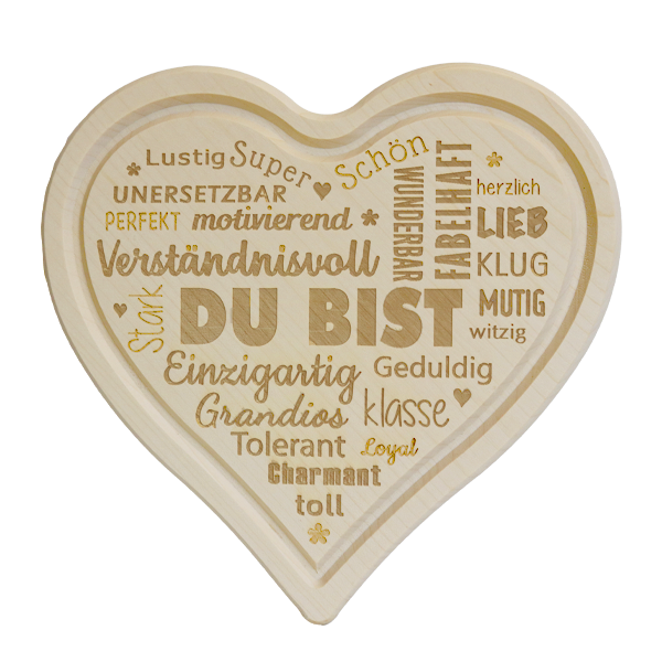 Heart board „Du bist...“