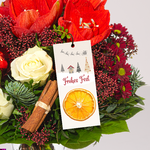 Flowercard with Orange Slice „Frohes Fest“